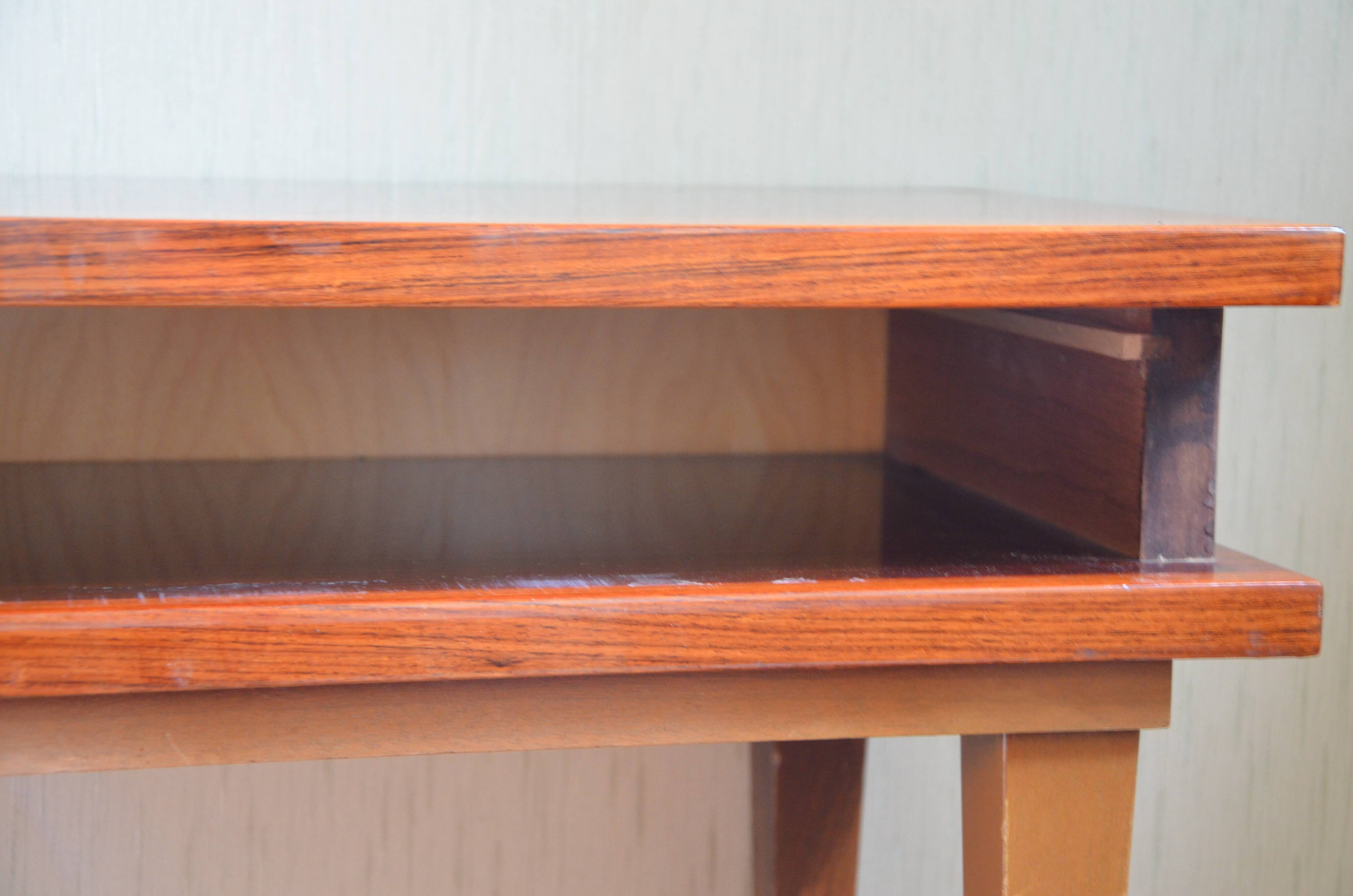 Lacquered wooden bedside