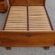 Art Deco walnut bed for 140/190cm base