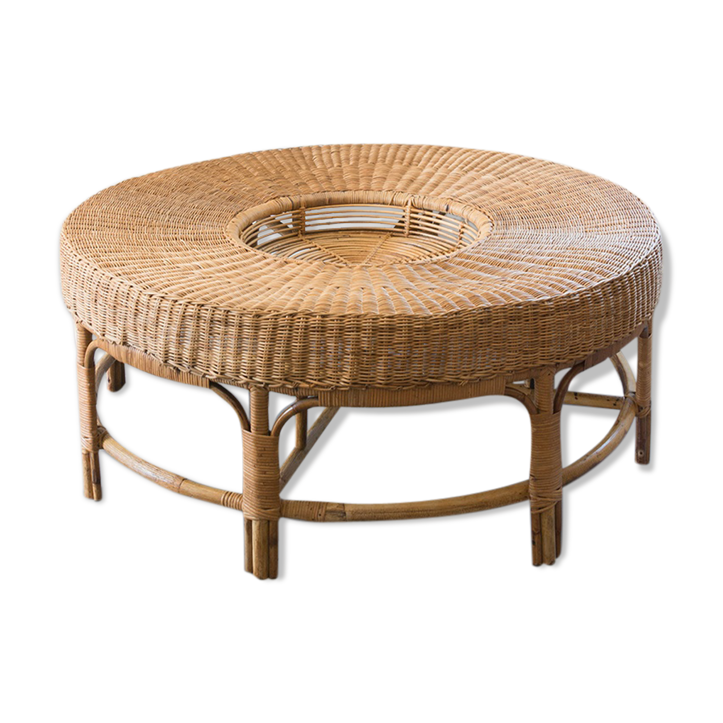 Rattan coffee table 120 cm