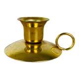 Vintage golden brass candle holder
