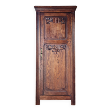 Antique carved wooden bonnetière – Art Deco / Art Nouveau style