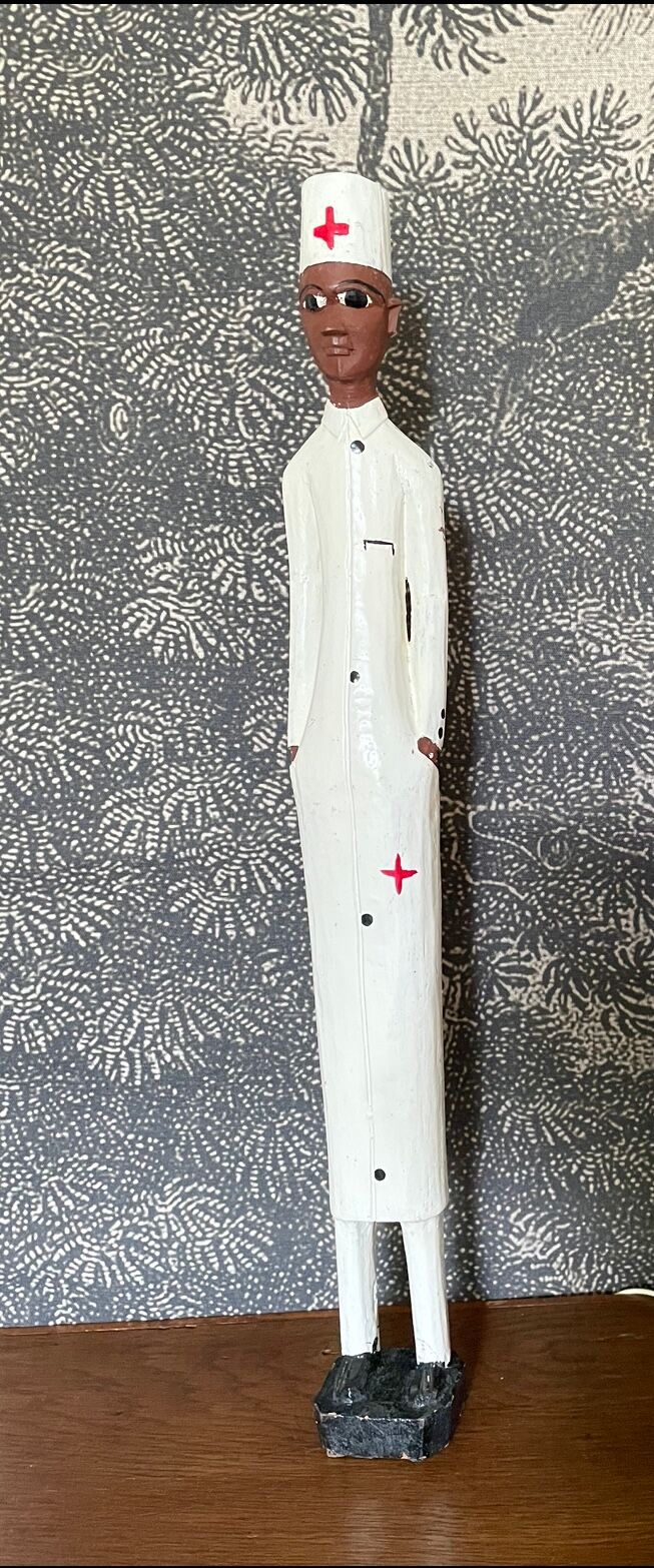 African settler wooden statuette