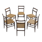 Six “Leggera” chairs by Gio Ponti for Cassina, 1950s