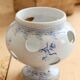 Old crocus pot in blue earthenware | Saint-Uze flower holder in REVOL style