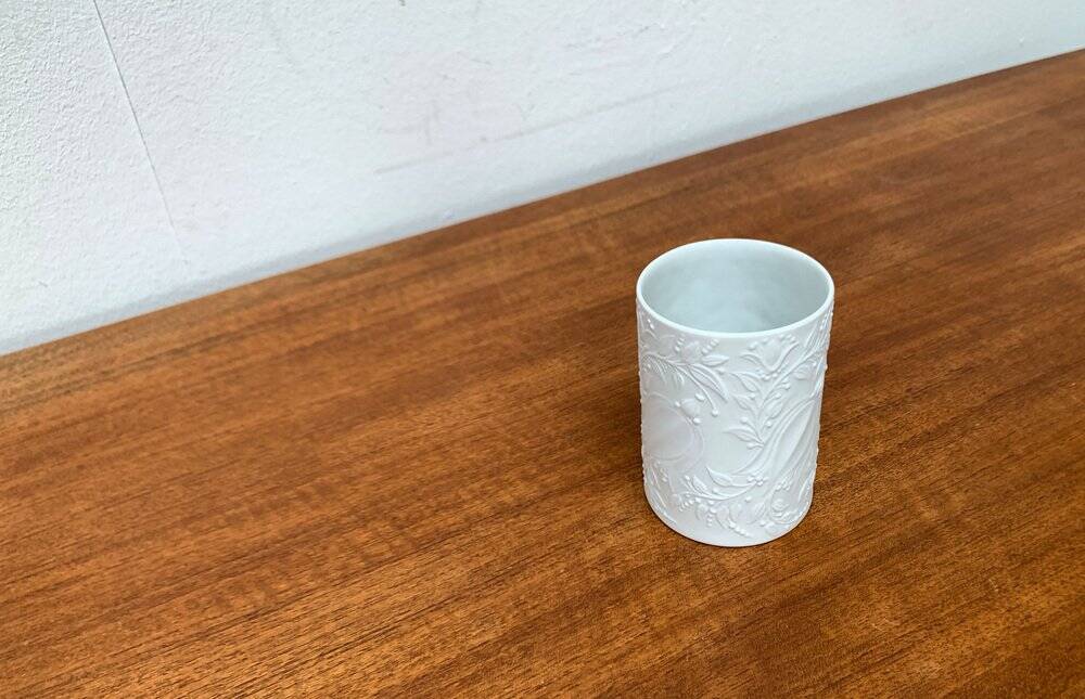 White German porcelain vase from the mid-century by Bjørn Wiinblad for Rosenthal, 1960s.