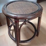 Coiffeuse en rotin avec son tabouret