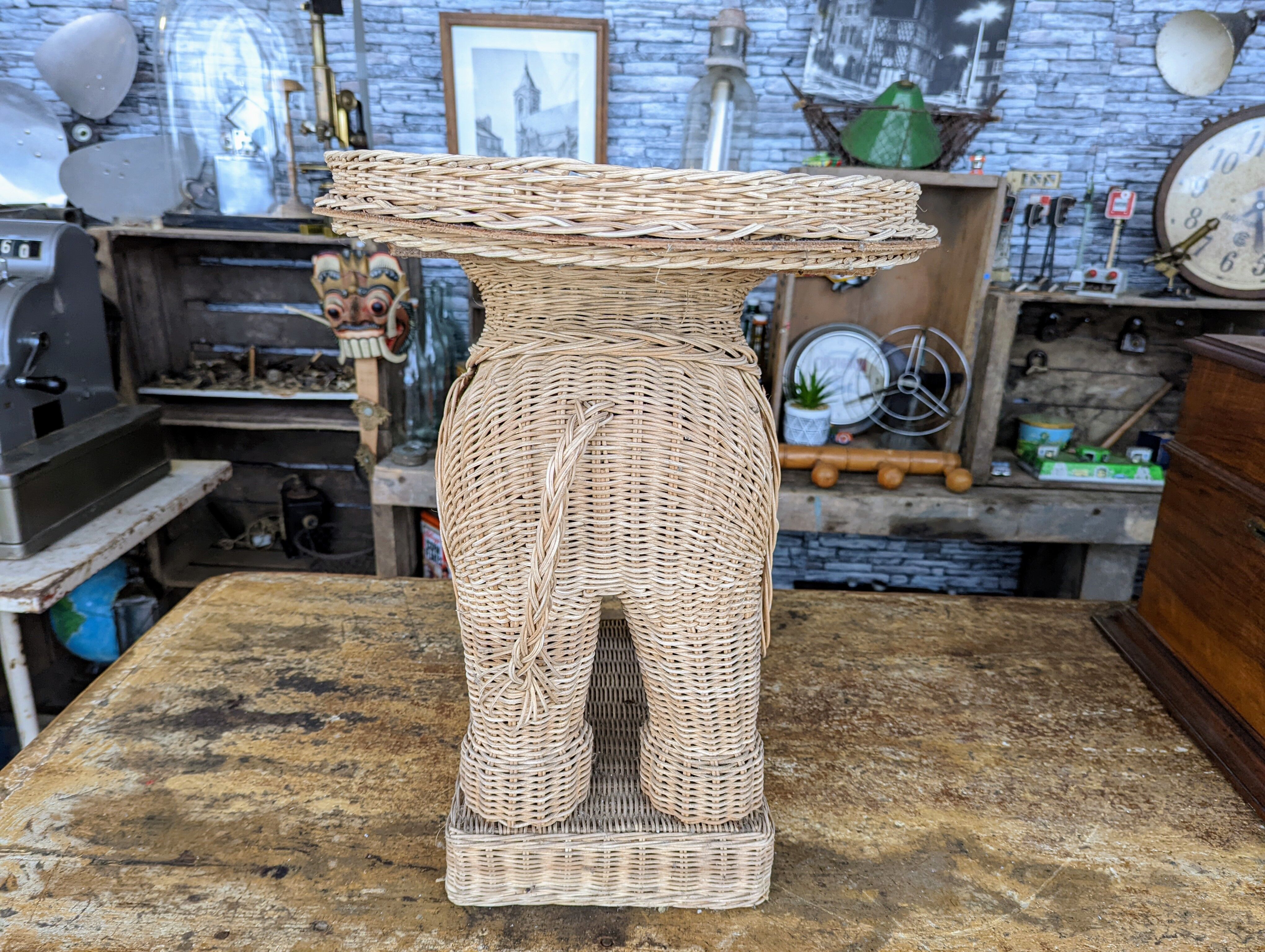 Vintage rattan coffee table