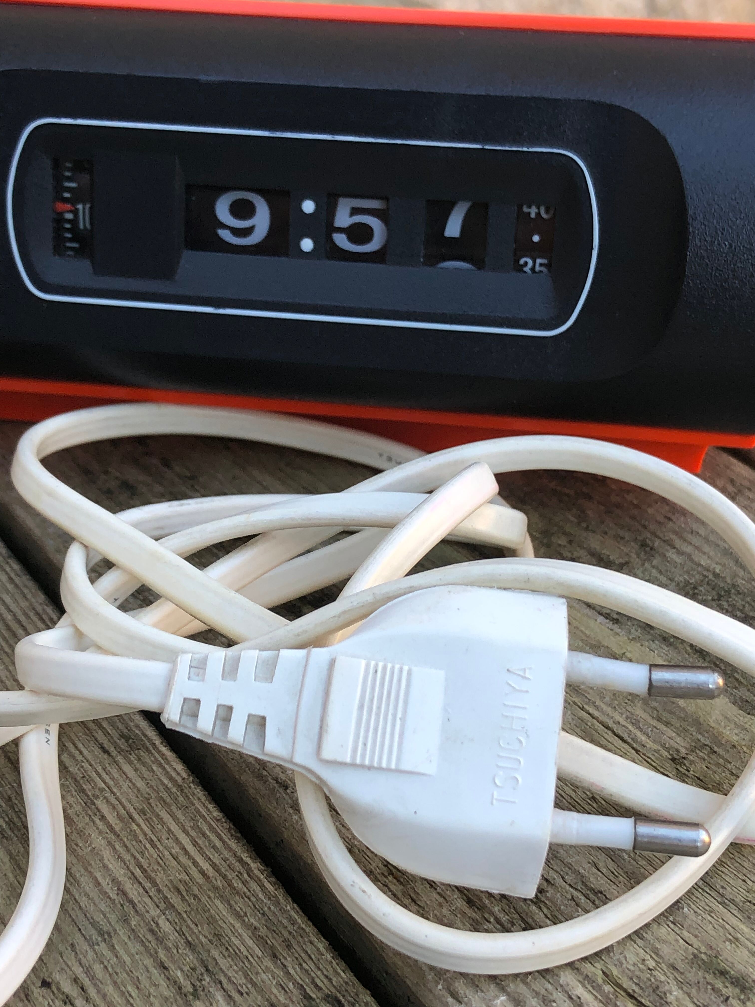 Orange alarm clock Sankyo Digi-Glo