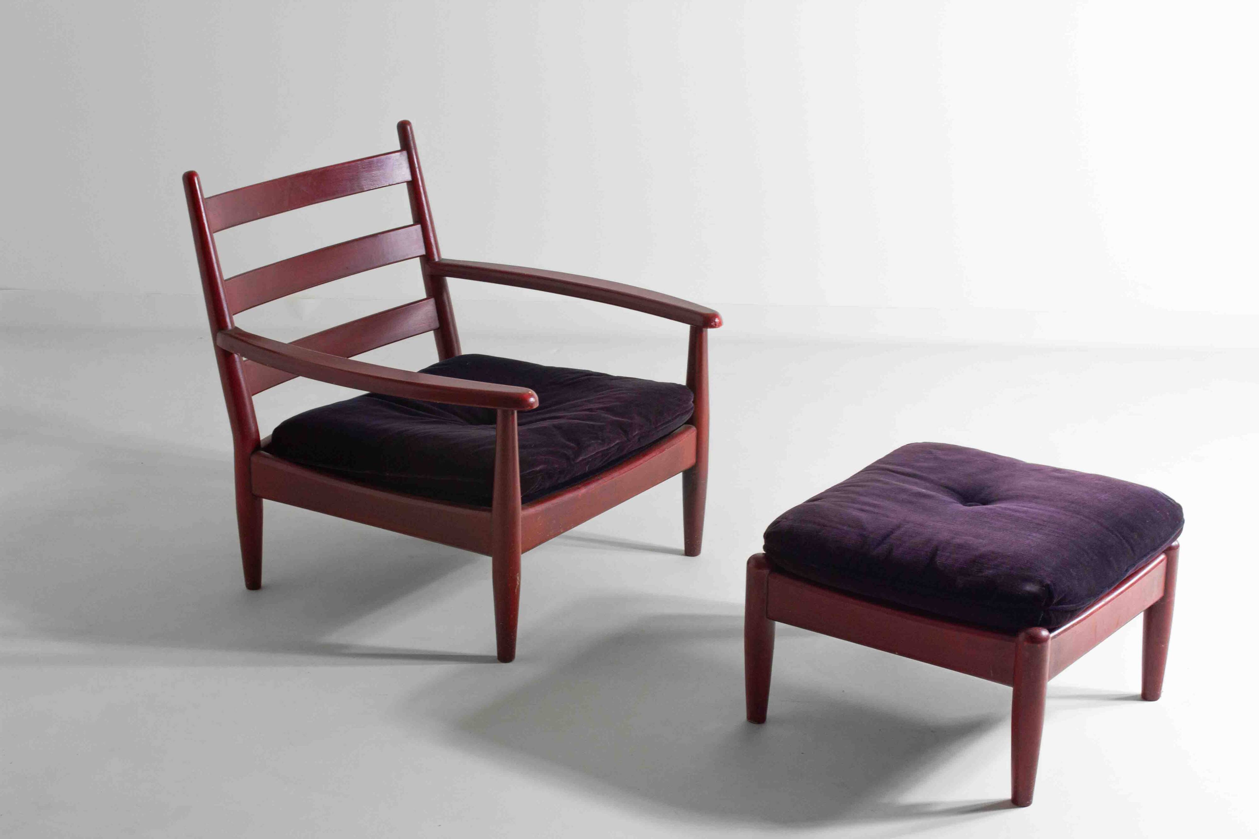 XL set of 8 mid-century lounge chairs, Belgium 1960s