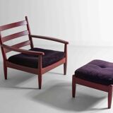 XL set of 8 mid-century lounge chairs, Belgium 1960s