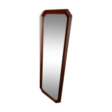 Brown wood rectangular mirror