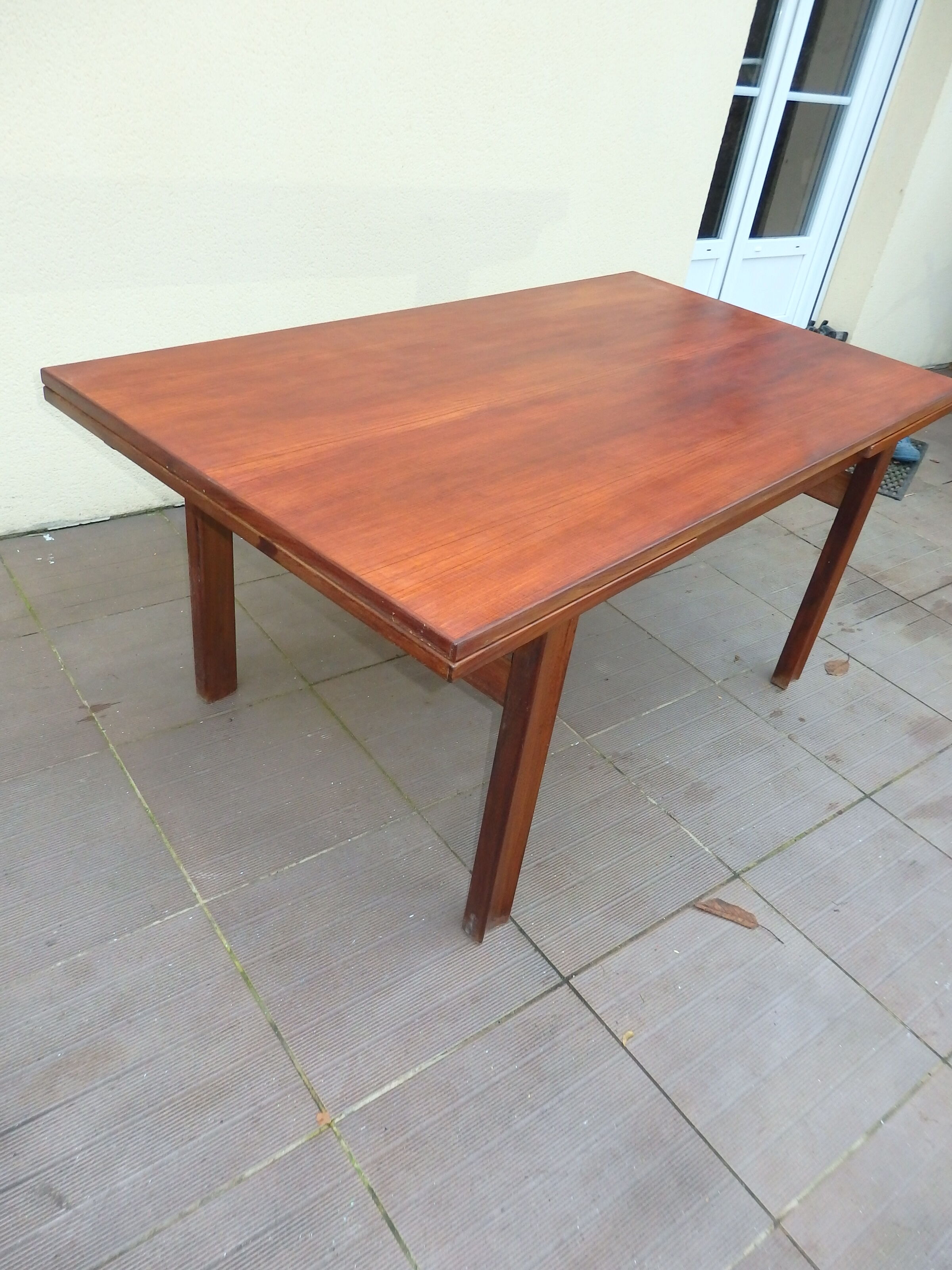 Rectangular dining table in vintage teak