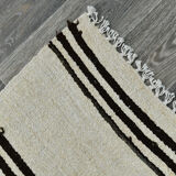 5x10 neutral textured vintage hemp rug, 168x304cm