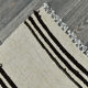 Tapis de chanvre vintage texturé neutre, 168x304cm