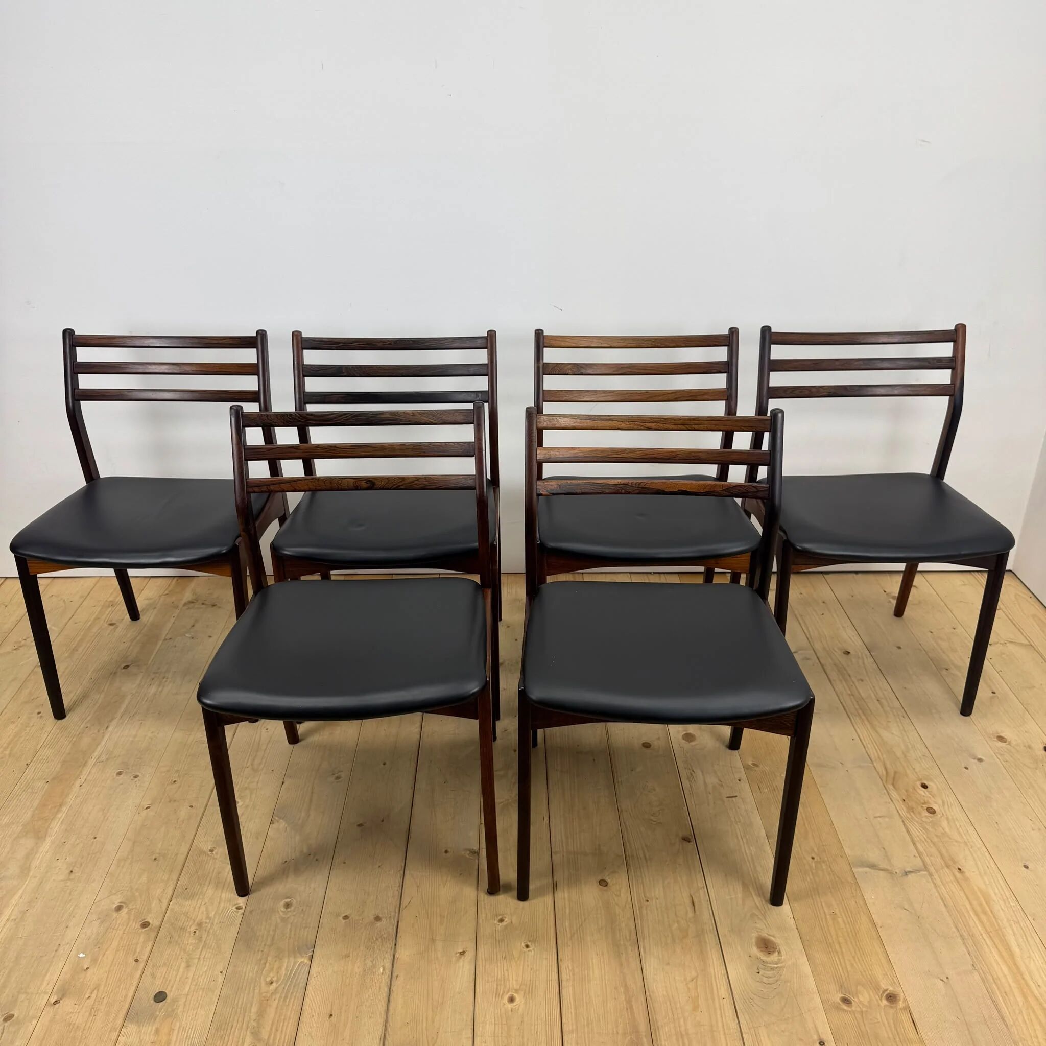 Ensemble de six chaises par Vestervig Erikson, années 1960