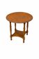 Occasional table in antique oak with spool legs.