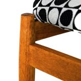 Vintage stool with original fabric