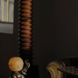 Art Deco Table Lamp, Elephant with Alabaster Globe, Early 20th Century, 1930s