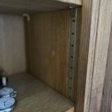 Custom U-shaped wall library – Solid wood and oak