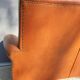 Sofa club leather 3 places buttoned back finish studded and velvet