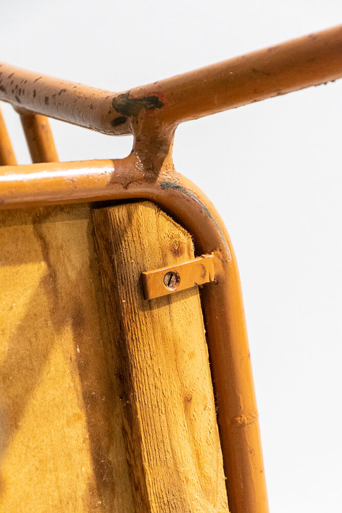 Série de six chaises bistrot métalliques 1950’