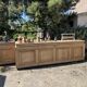 Exceptional large oak counter 288 cm