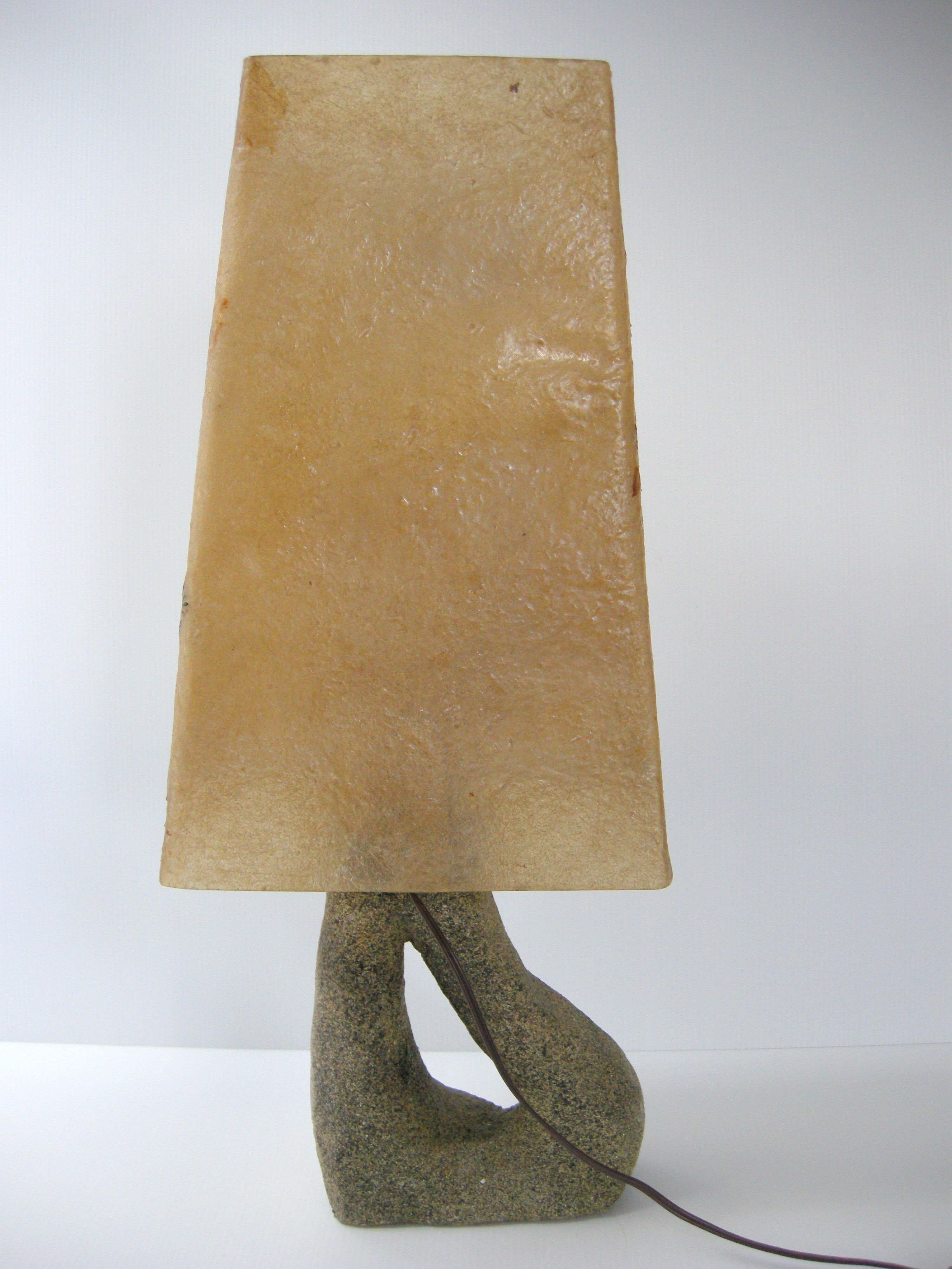 Stone & resin lamp 1970