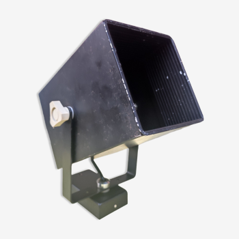 Lampe spot applique cubique métal noir vintage