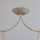 Vintage patinated lacquered metal candlestick brocante