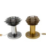 Space age set of 2 table lamps, Italy 1970s