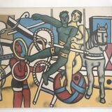 Fernand LÉGER (after) Circus scene. c. 1980. Framed photogravure