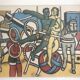 Fernand LÉGER (d'ap.) Scène de cirque. c. 1980. Photogravure encadrée