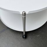 Minimalist Thrill metal coffee table or side table with wheels by Leitmotiv.