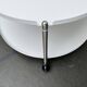 Minimalist Thrill metal coffee table or side table with wheels by Leitmotiv.