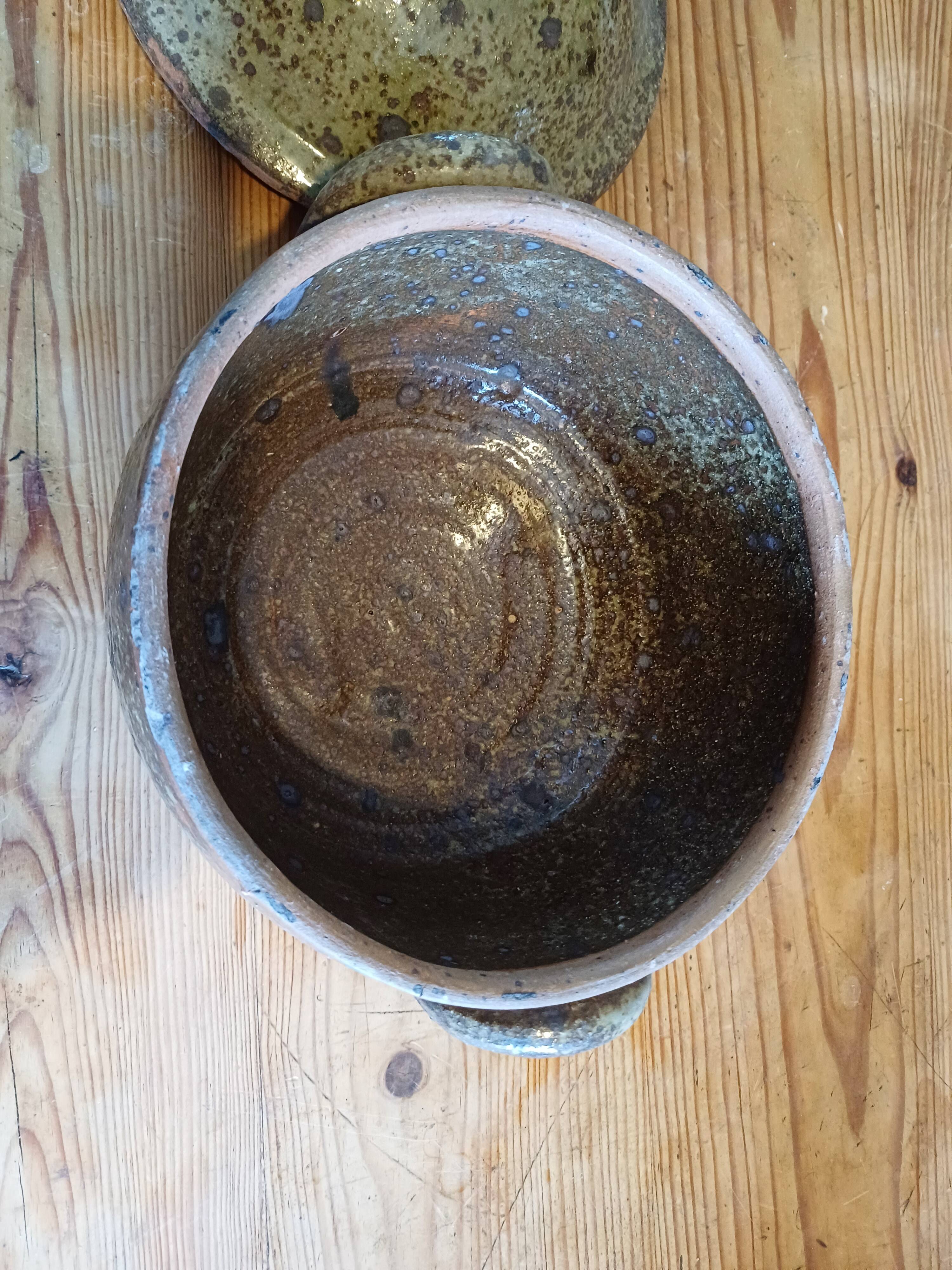 1960s Stoneware Soup Tureen or Empty Pocket