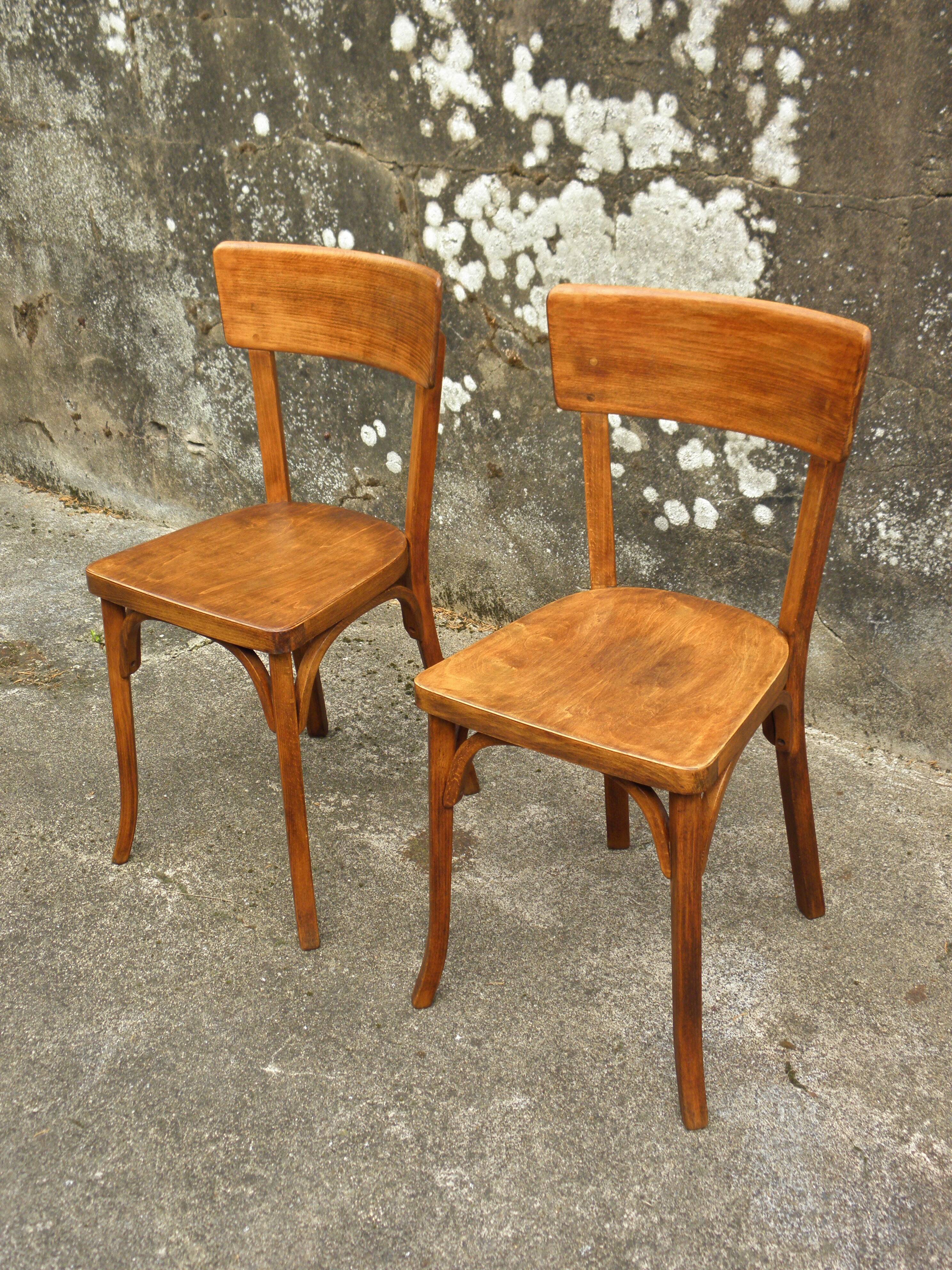 Pair of Baumann bistro chairs