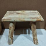 Small raw wood step stool