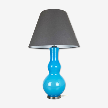 Opaline Murano glass table desk light made by Cenedese Vetri Italy, 1960s