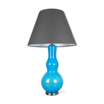 Opaline Murano glass table desk light made by Cenedese Vetri Italy, 1960s