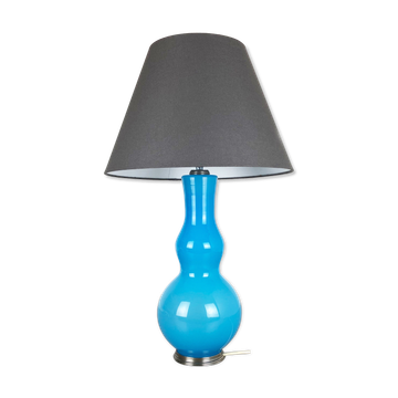 Lampe de bureau en verre de Murano opalin fabriquée par Cenedese Vetri Italie, années 60