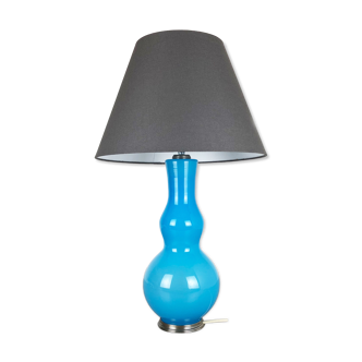 Lampe de bureau en verre de Murano opalin fabriquée par Cenedese Vetri Italie, années 60