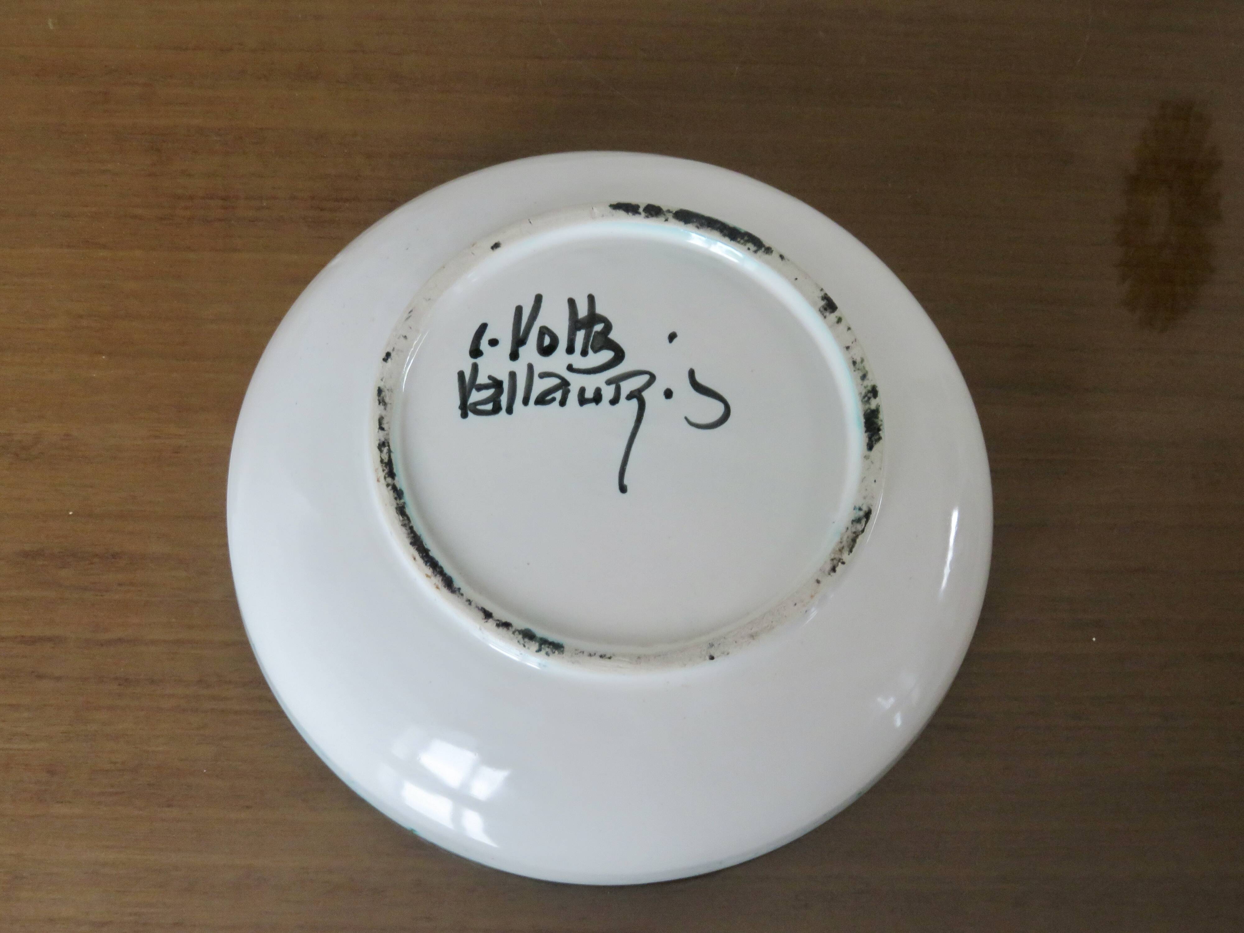 Ceramic zoomorphic decoration signed Charles Voltz, Vallauris, large empty pocket, 50s and 60s