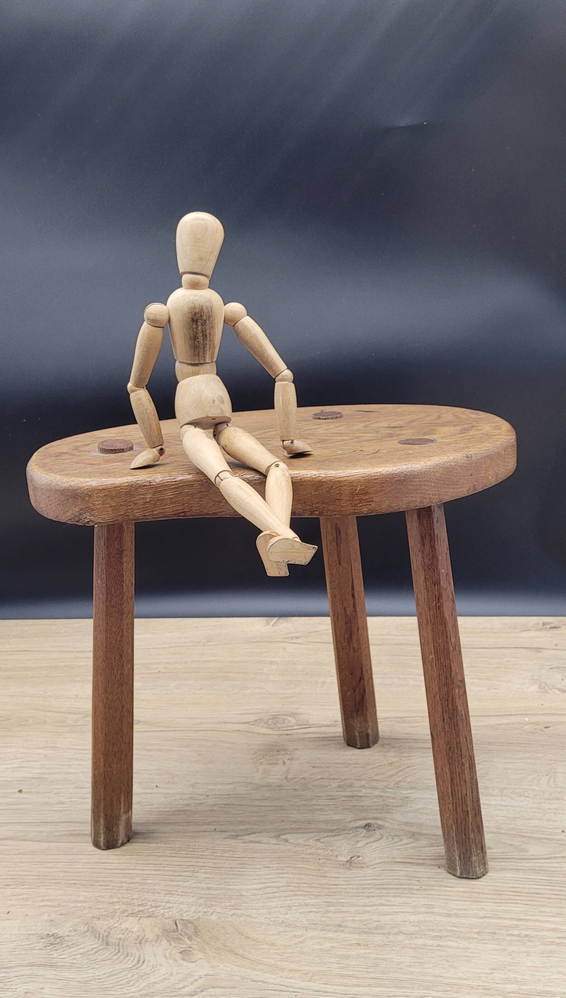 Brutalist bean tripod stool