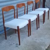 Set of 4 Scandinavian teak chairs