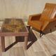 Vintage coffee table, Vallauris ceramics, signed J.d'Asti