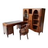 Desk, chair and bookshelf Art Deco period
