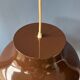 Vintage mid-century brown metal pendant light
