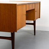 Freestanding vintage teak desk 1960s