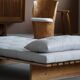 Modern Danish daybed, reupholstered, made of pine, by Nyt i Bo, 1970s.