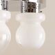 Italian chrome and Murano glass Mazzega flush mount ceiling light.